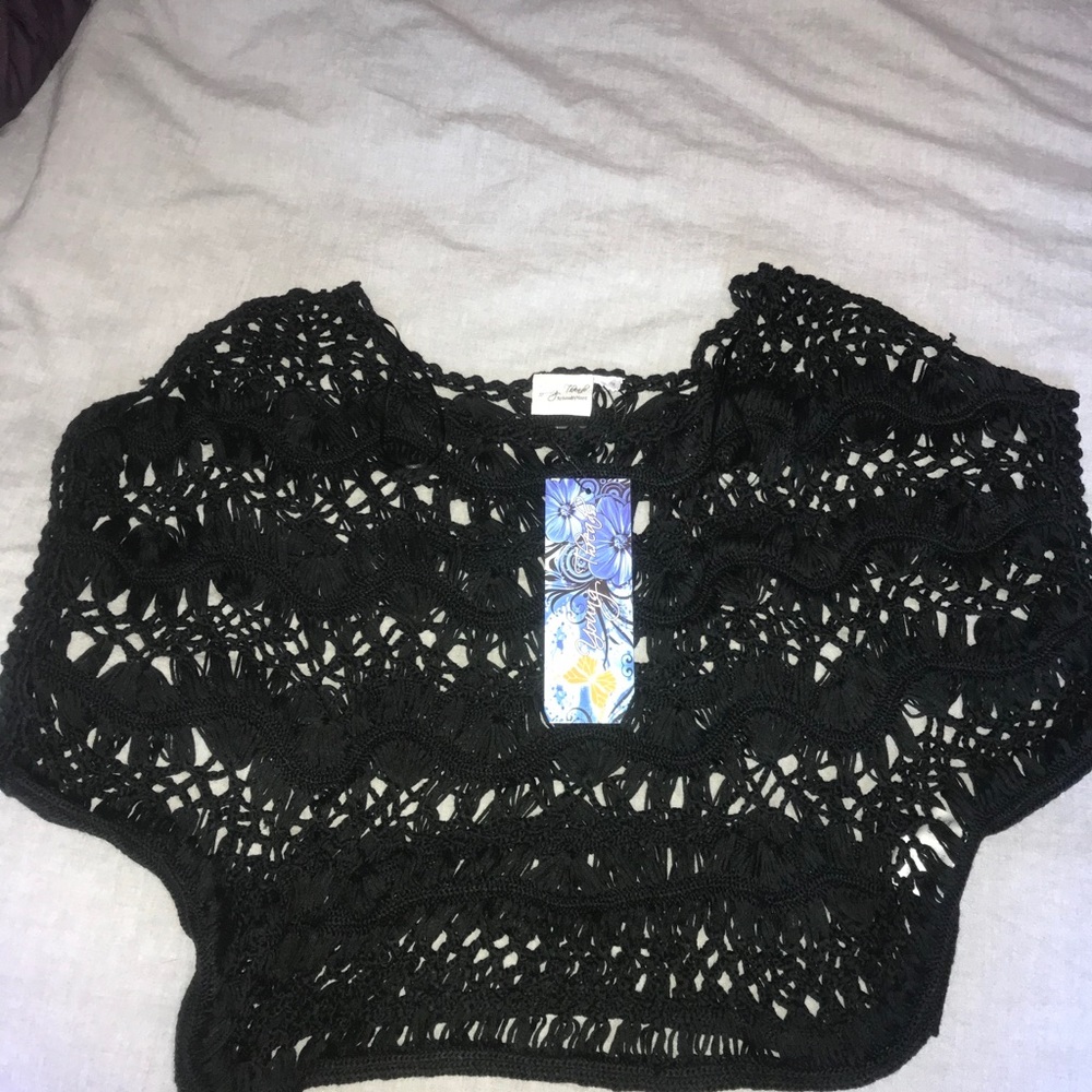 knit black over-shirt